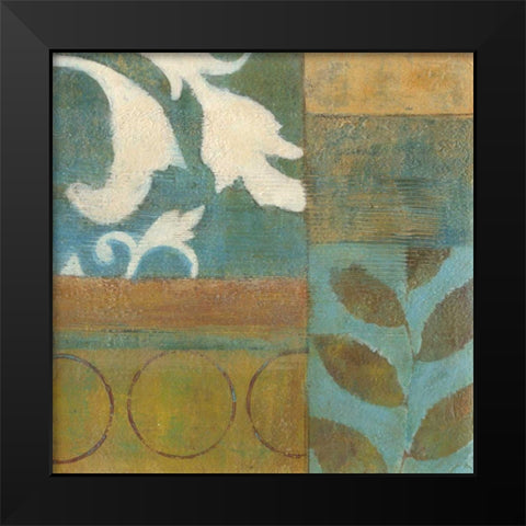 Bronze Leaf Quadrant I Black Modern Wood Framed Art Print by Green-Aldridge, W.