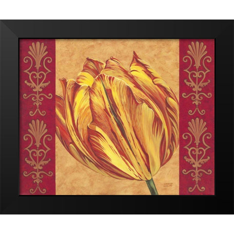 Tulip Power I Black Modern Wood Framed Art Print by Vitaletti, Carolee