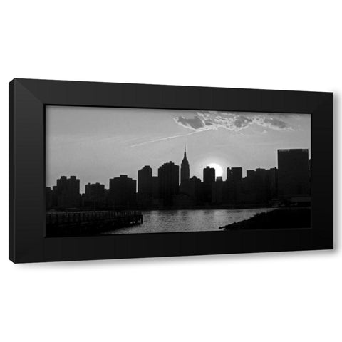 Panorama of NYC I Black Modern Wood Framed Art Print by Pica, Jeff