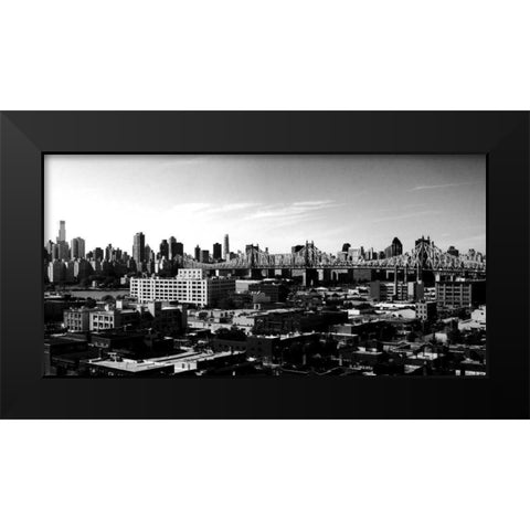 Panorama of NYC II Black Modern Wood Framed Art Print by Pica, Jeff