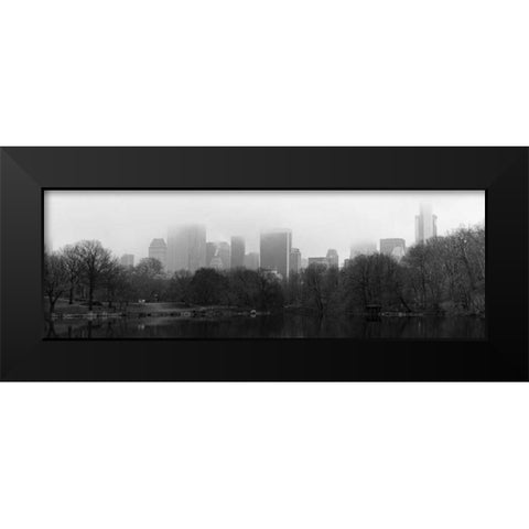Panorama of NYC III Black Modern Wood Framed Art Print by Pica, Jeff
