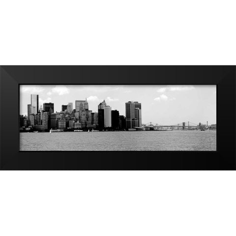 Panorama of NYC IV Black Modern Wood Framed Art Print by Pica, Jeff