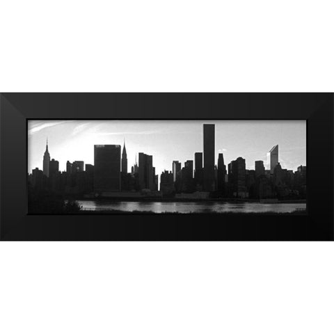 Panorama of NYC VI Black Modern Wood Framed Art Print by Pica, Jeff