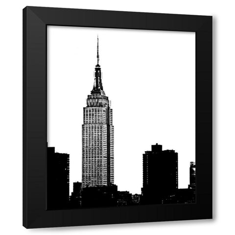 NYC Skyline I Black Modern Wood Framed Art Print with Double Matting by Pica, Jeff