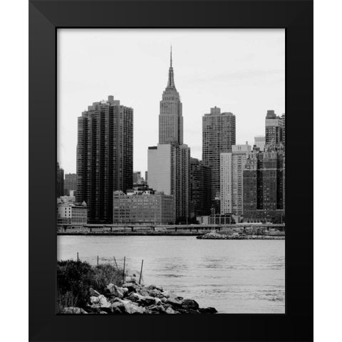 NYC Skyline III Black Modern Wood Framed Art Print by Pica, Jeff