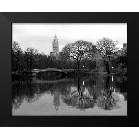 NYC Skyline V Black Modern Wood Framed Art Print by Pica, Jeff