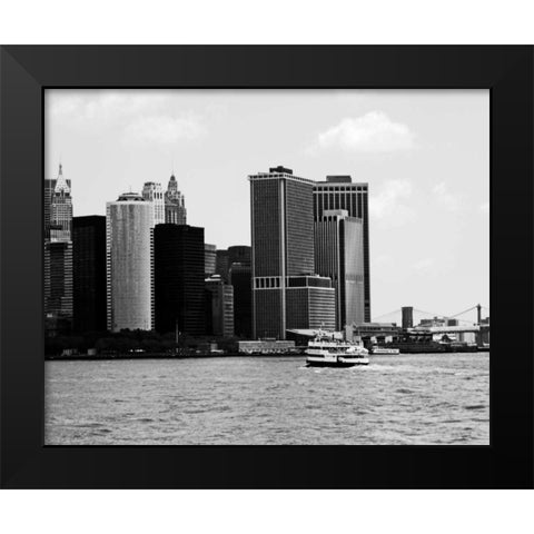 NYC Skyline VII Black Modern Wood Framed Art Print by Pica, Jeff
