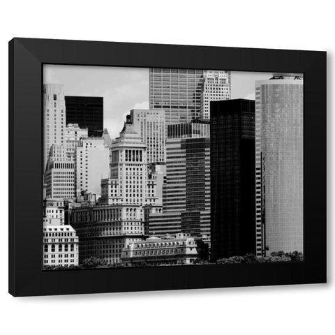 NYC Skyline VIII Black Modern Wood Framed Art Print with Double Matting by Pica, Jeff