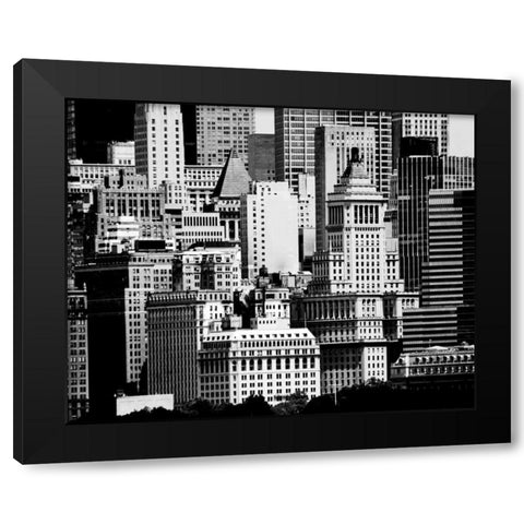 NYC Skyline IX Black Modern Wood Framed Art Print with Double Matting by Pica, Jeff