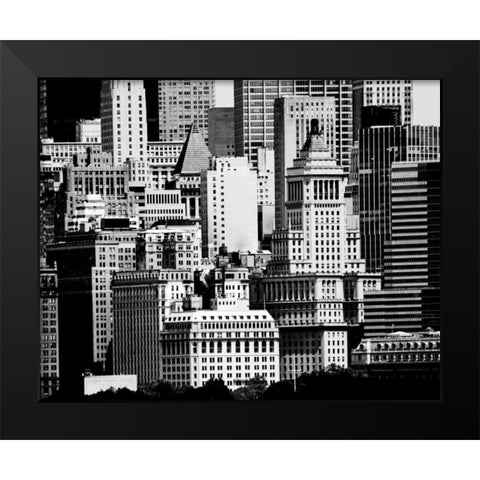 NYC Skyline IX Black Modern Wood Framed Art Print by Pica, Jeff