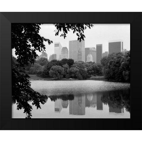NYC Skyline X Black Modern Wood Framed Art Print by Pica, Jeff