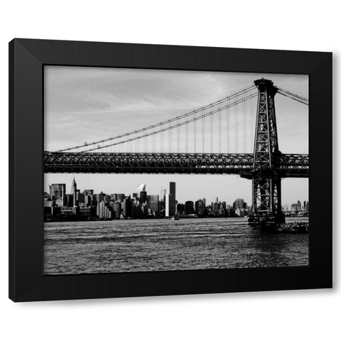 Bridges of NYC IV Black Modern Wood Framed Art Print with Double Matting by Pica, Jeff