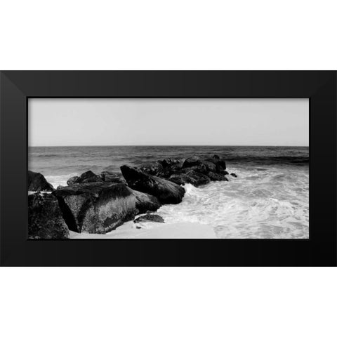 Shore Panorama II Black Modern Wood Framed Art Print by Pica, Jeff