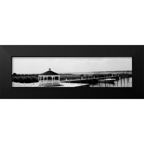 Shore Panorama V Black Modern Wood Framed Art Print by Pica, Jeff
