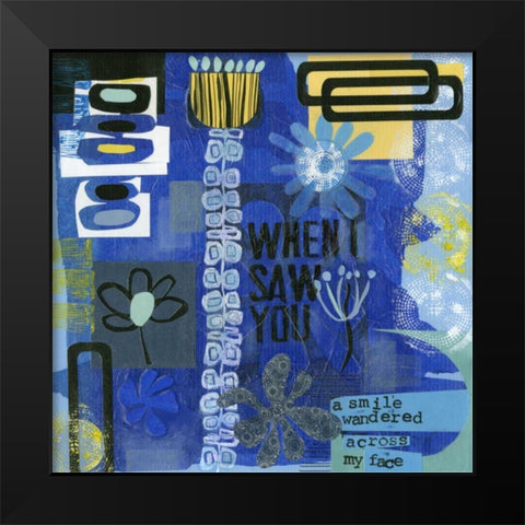 When I Saw You VI Black Modern Wood Framed Art Print by Velasquez, Deborah