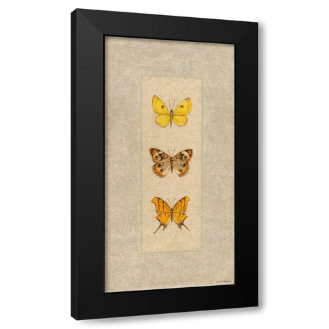 Butterfly Trio I Black Modern Wood Framed Art Print by Russell, Wendy