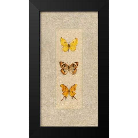 Butterfly Trio I Black Modern Wood Framed Art Print by Russell, Wendy