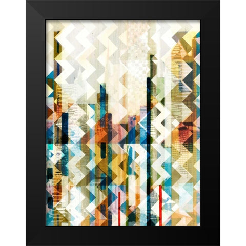 Urban Chevron I Black Modern Wood Framed Art Print by Vision Studio