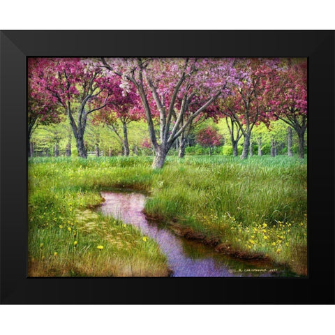 Summer Spring Black Modern Wood Framed Art Print by Vest, Chris