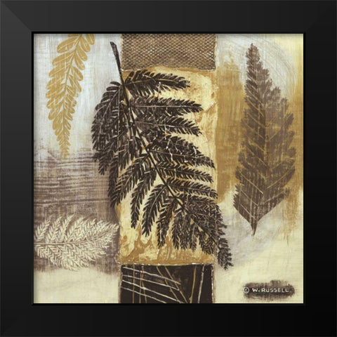 Patterns of Nature III Black Modern Wood Framed Art Print by Russell, Wendy