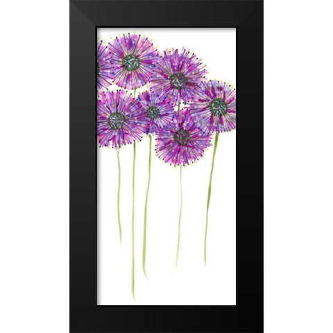 Pinwheels II Black Modern Wood Framed Art Print by Velasquez, Deborah