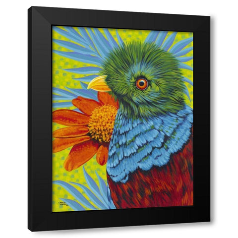 Bird in the Tropics II Black Modern Wood Framed Art Print with Double Matting by Vitaletti, Carolee