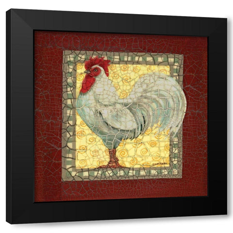 Chic White Black Modern Wood Framed Art Print by Russell, Wendy