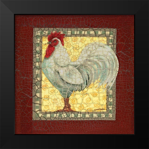 Chic White Black Modern Wood Framed Art Print by Russell, Wendy