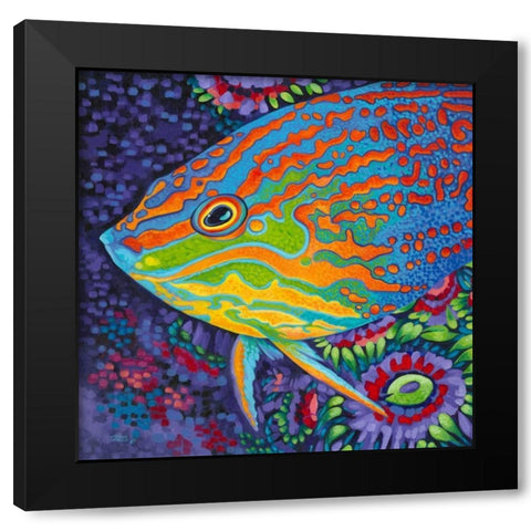 Brilliant Tropical Fish I Black Modern Wood Framed Art Print with Double Matting by Vitaletti, Carolee