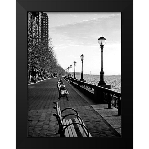 Battery Park City I Black Modern Wood Framed Art Print by Pica, Jeff