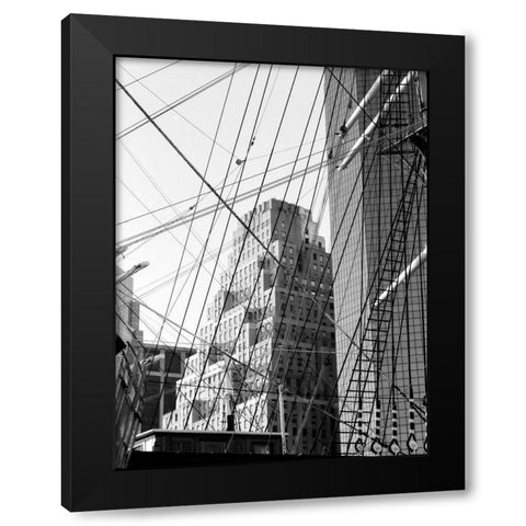 South Street Seaport I Black Modern Wood Framed Art Print with Double Matting by Pica, Jeff