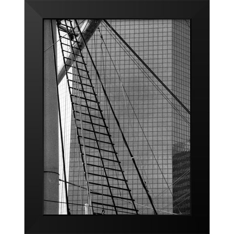 South Street Seaport III Black Modern Wood Framed Art Print by Pica, Jeff