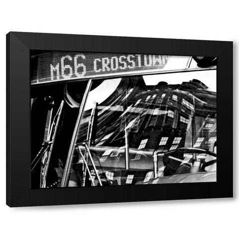 The City Speaks I Black Modern Wood Framed Art Print with Double Matting by Pica, Jeff