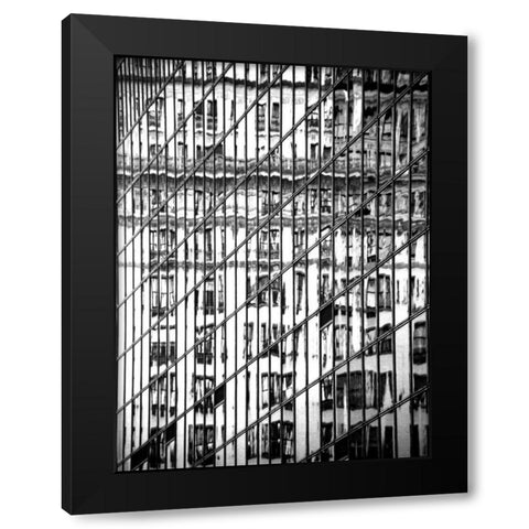 Reflections of NYC II Black Modern Wood Framed Art Print with Double Matting by Pica, Jeff