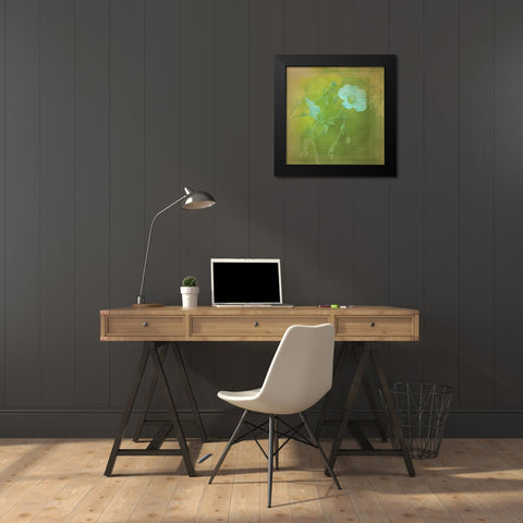 White Flowers VI Black Modern Wood Framed Art Print by Jorgensen, Jennifer