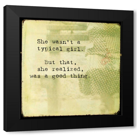 She I Black Modern Wood Framed Art Print with Double Matting by Jorgensen, Jennifer