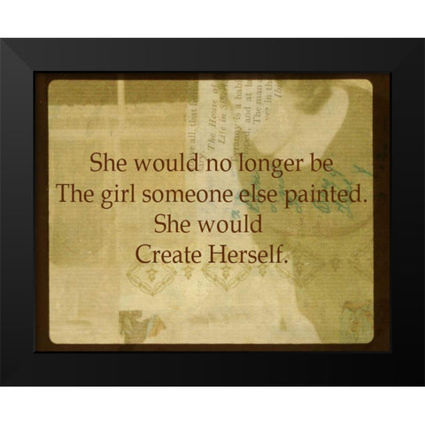 She V Black Modern Wood Framed Art Print by Jorgensen, Jennifer
