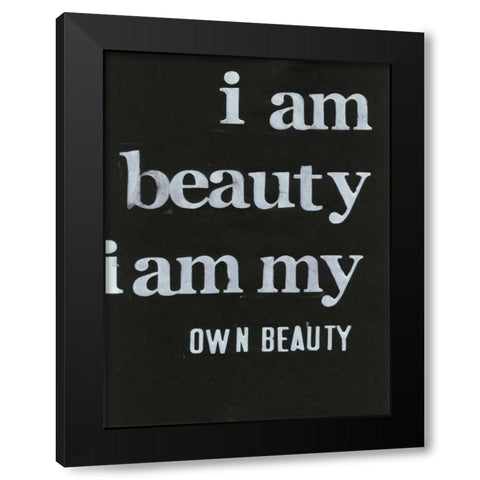 Be Beautiful II Black Modern Wood Framed Art Print with Double Matting by Velasquez, Deborah