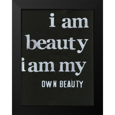 Be Beautiful II Black Modern Wood Framed Art Print by Velasquez, Deborah
