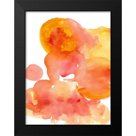 Fire Water I Black Modern Wood Framed Art Print by Velasquez, Deborah