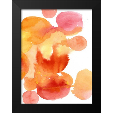 Fire Water II Black Modern Wood Framed Art Print by Velasquez, Deborah