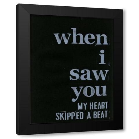 When I Saw You... III Black Modern Wood Framed Art Print with Double Matting by Velasquez, Deborah