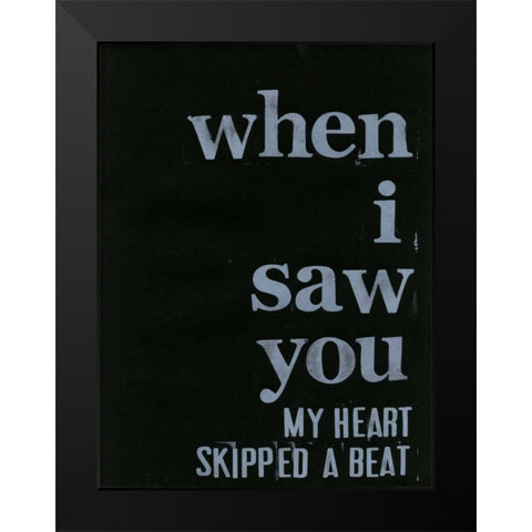 When I Saw You... III Black Modern Wood Framed Art Print by Velasquez, Deborah