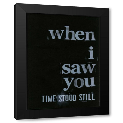 When I Saw You... IV Black Modern Wood Framed Art Print with Double Matting by Velasquez, Deborah