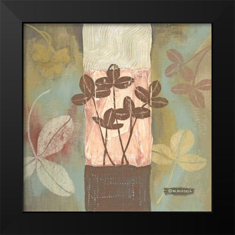 Clover Tile I Black Modern Wood Framed Art Print by Russell, Wendy