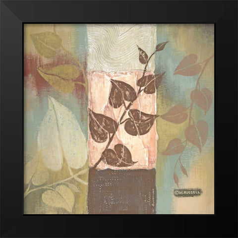 Clover Tile II Black Modern Wood Framed Art Print by Russell, Wendy
