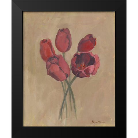 Blooms and Stems I Black Modern Wood Framed Art Print by Cohen, Marietta