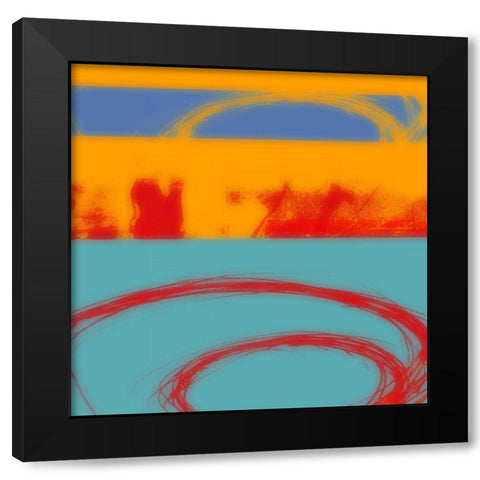 Surfs Up II Black Modern Wood Framed Art Print by Mountain, Ricki