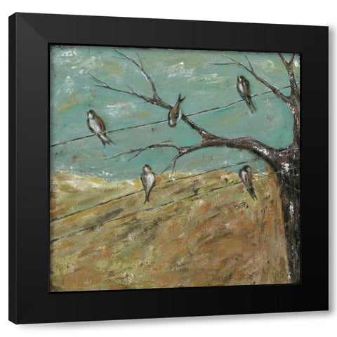 Where One Or More Are Gathered Black Modern Wood Framed Art Print by Reynolds, Jade