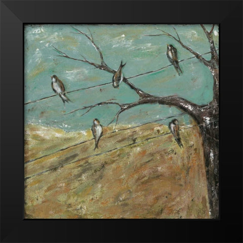 Where One Or More Are Gathered Black Modern Wood Framed Art Print by Reynolds, Jade